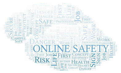 Online Safety word cloud.
