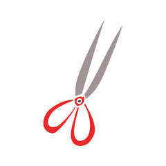 cartoon doodle open scissors