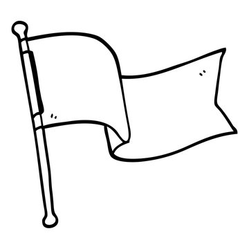 recommend clip art: line drawing cartoon white flag waving