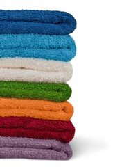 Closeup of a Stack of Clean Towels