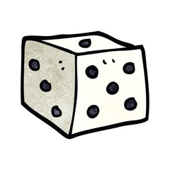 cartoon doodle classic dice