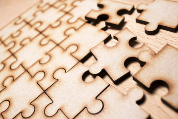 Puzzle close up