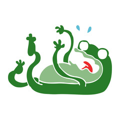 Fototapeta premium cartoon doodle frog