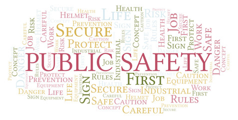 Fototapeta premium Public Safety word cloud.