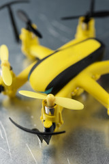 Yellow drone view