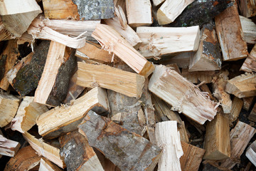 Firewood close up