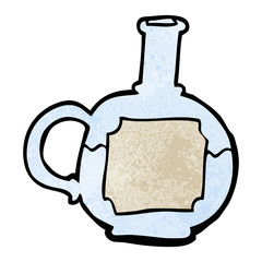 cartoon doodle of potion bottle