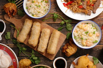 assorted asian food