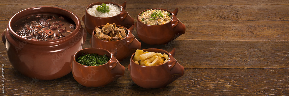 Wall mural brazilian feijoada food. outdoor format.