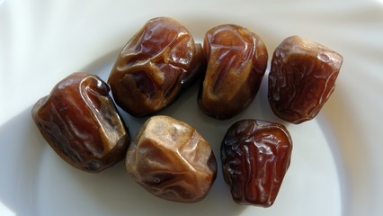 date fruit on white backgorund