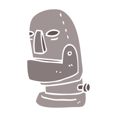 cartoon doodle robot head