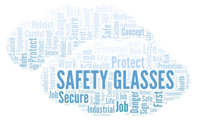 Obraz premium Safety Glasses word cloud.