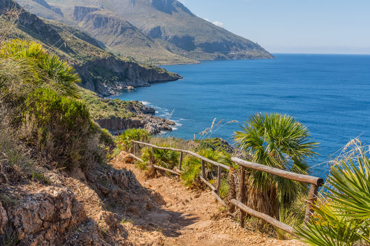 Natural Riserve of Zingaro, Trapani, Sicily, Italy. Riserva Naturale Orientata dello Zingaro. Cala dell'Uzzo 