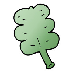 cartoon doodle leaf