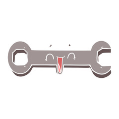 flat color style cartoon spanner