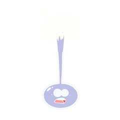 flat color style cartoon science accident