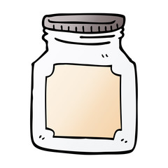 cartoon doodle storage jar