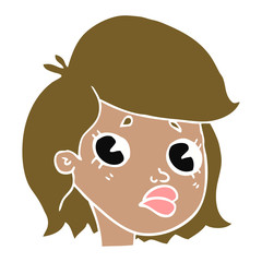 cartoon doodle sad girl