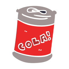 cartoon doodle fizzy drinks can