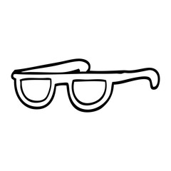 line drawing cartoon cool sunglasses