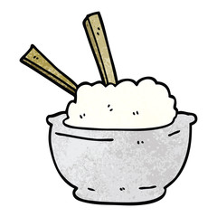 cartoon doodle bowl of rice