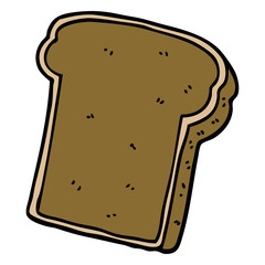 cartoon doodle slice of bread