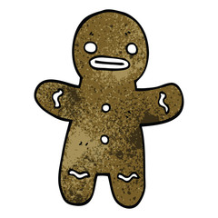 cartoon doodle gingerbread man