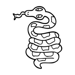 line drawing cartoon poisonous snake
