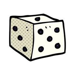 cartoon doodle classic dice