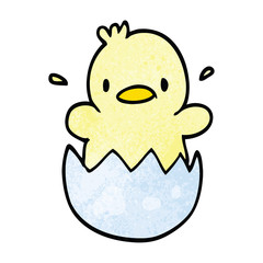 Fototapeta premium cute cartoon doodle chick