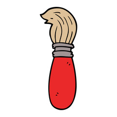cartoon doodle paint brush