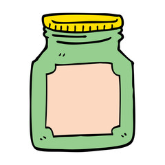 cartoon doodle empty jar