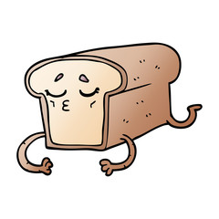 cartoon doodle loaf of bread