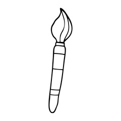 line drawing cartoon paint brush