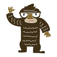 cartoon doodle big yeti