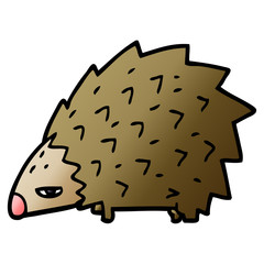 cartoon doodle angry hedgehog