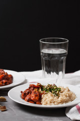 Spicy Indian vegetable curry with carrot