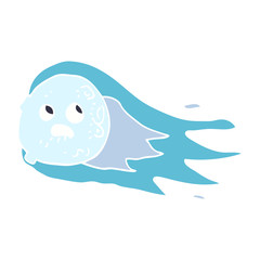 cartoon doodle worried comet