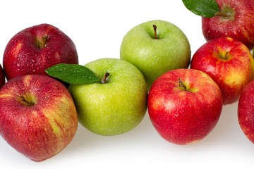 Red and green apples
