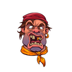 Сartoon pirate head.Vector illustration, eps 10.