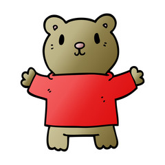 cartoon doodle teddy bear