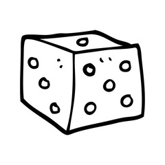 line drawing cartoon classic dice
