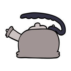 cartoon doodle whistling kettle