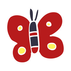 cartoon doodle butterfly