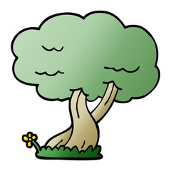 cartoon doodle tree