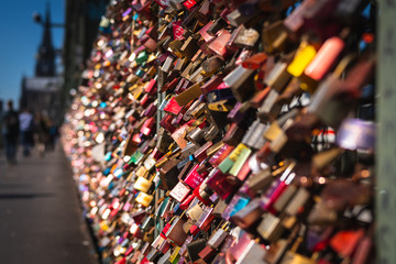Love lock on a bridge