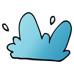 cartoon doodle water splash