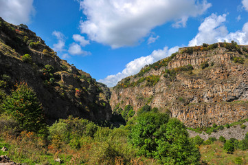 Dashbashi Canyon and Khrami river in Tsalka region, Georgia