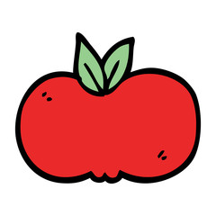 cartoon doodle apple