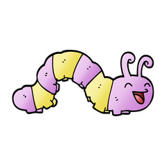cute cartoon doodle caterpillar